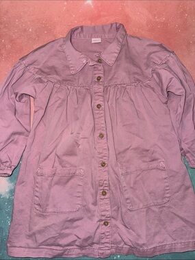 NEXT Light Mauve denim Shirt dress - dusty Pink 4 5 yo